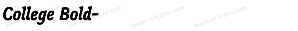 College Bold字体转换